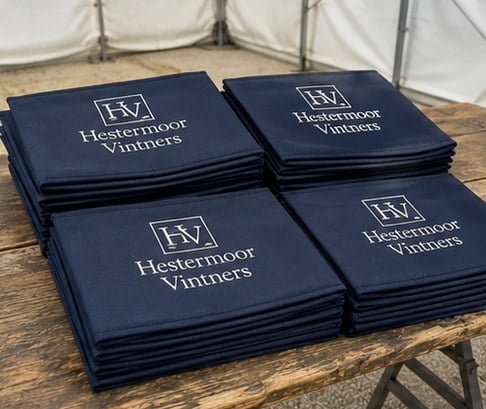 Customized wine totes for wine festivals and trade tastings