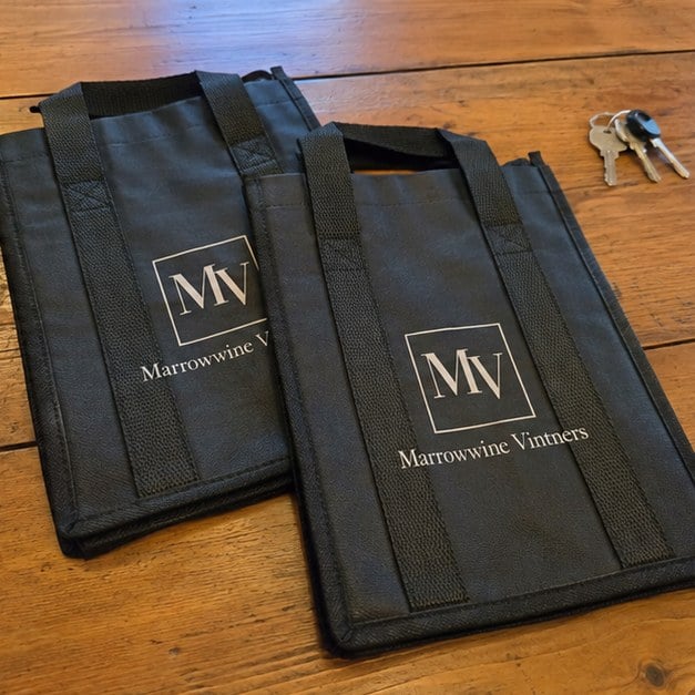 Personalized wine totes — customer photo