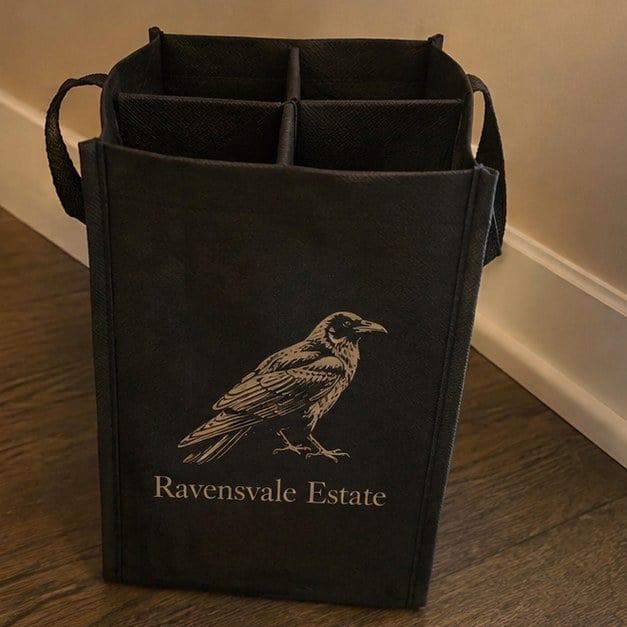 Wine totes with logo — customer photo